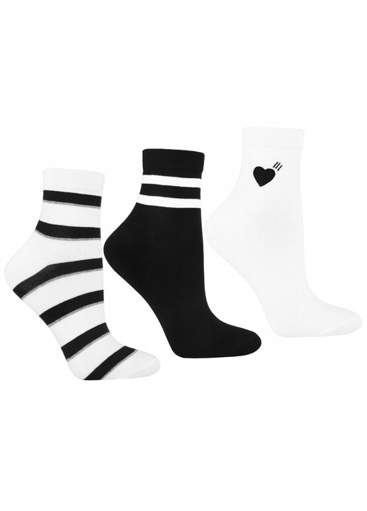 Sosete dama set 3 Moraj bumbac, Multicolor, 38-41