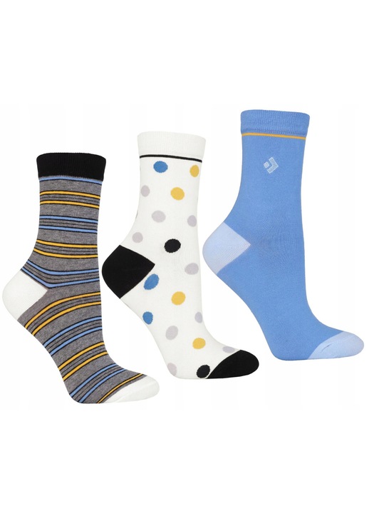 Sosete dama, set 3-pak, Moraj, lungi, colorate, 35-38