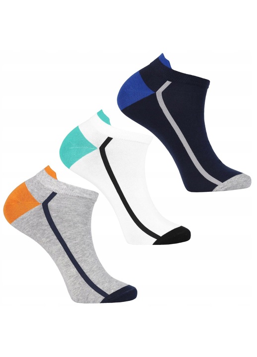 Sosete barbati Moraj 3-PAK, colorate, 43-45, bumbac, cu dungi