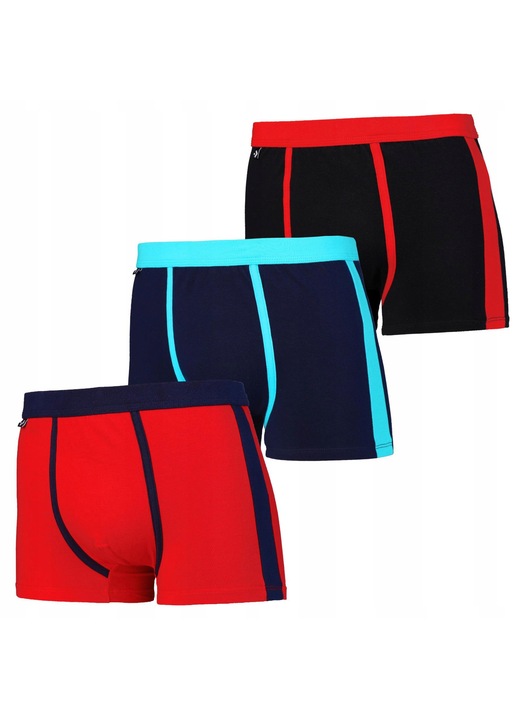 Boxeri barbati Moraj, mulati, confortabili, set 3 bucati, culoare variata, material moale, XL INTL