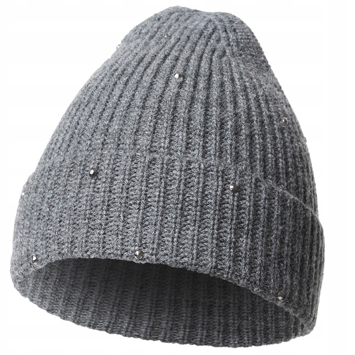 Дамска шапка Moraj, елегантна, с кристали, с помпон, 22x20см, универсална