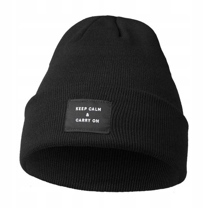 Дамска шапка Moraj, класическа, топла, черна, универсална, 21x22см