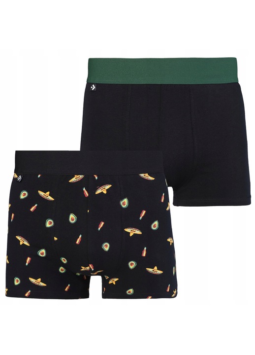 Chiloti boxeri barbati Moraj, clasici, multi, din bumbac, set 2 bucati, 2XL INTL