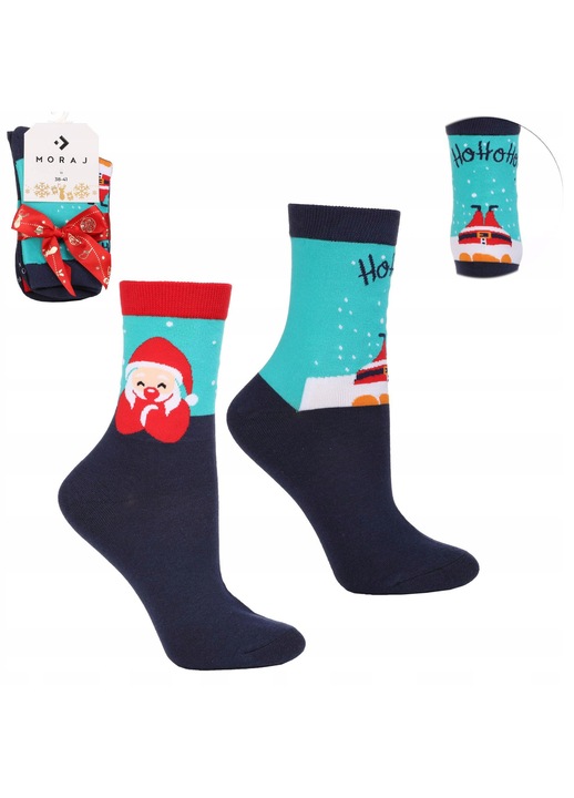Moraj női zokni szett 2 pár, ünnepi minták, 38-41, többszínű