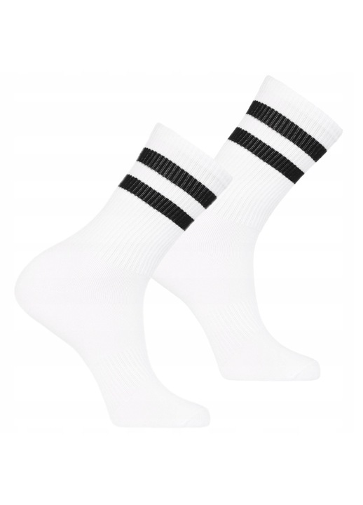 Мъжки чорапи Moraj, бели на райета, 39-42, 1 чифт