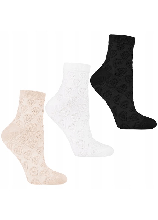 Sosete dama, Moraj, set 3 perechi, 35-38, multicolor, material moale si respirabil