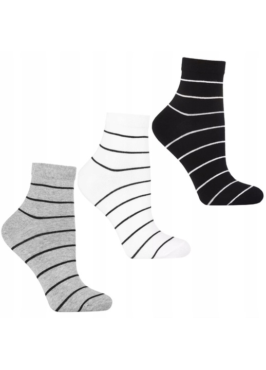 Moraj női zokni, 3 pár, csíkos modell, 38-41, többszínű
