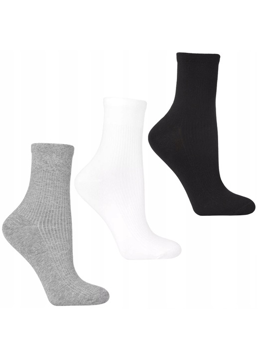 Moraj női zokni, 3 darabos szett, magas szárú, egyszínű, 35-38