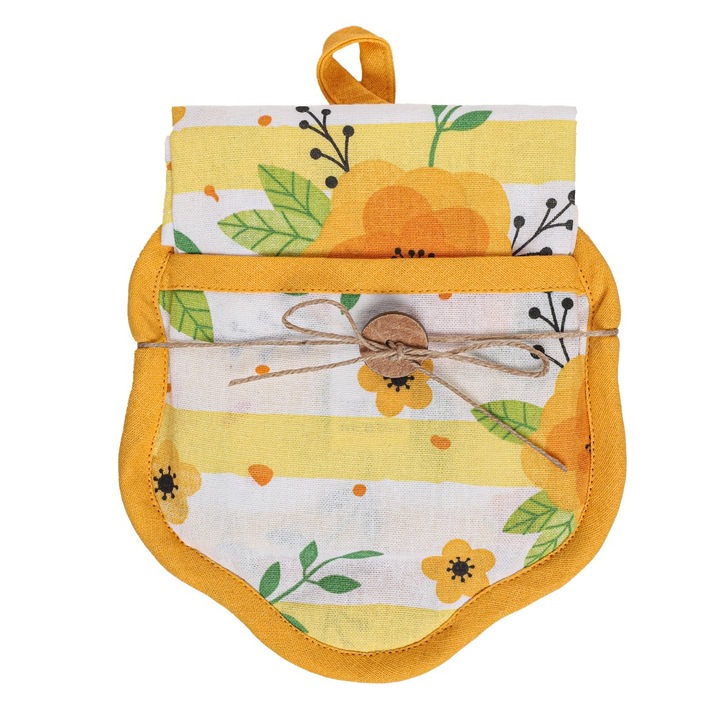 Prosoape set, Moraj, 40x70 cm, design floral, 100% bumbac