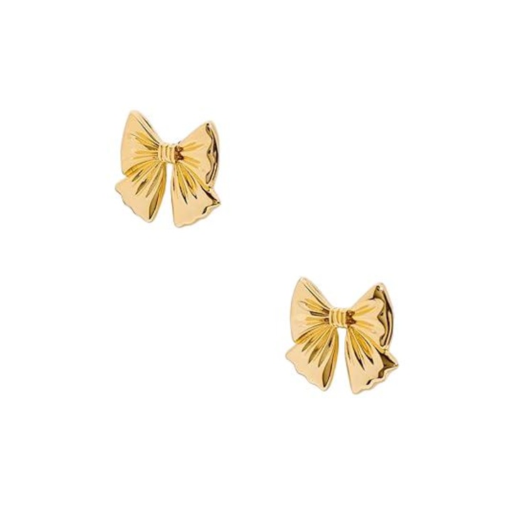 Cercei tip stift din aur de 14k cu fundita draguta pentru femei, cercei clasici la moda cu fundita, cadou bijuterii la moda