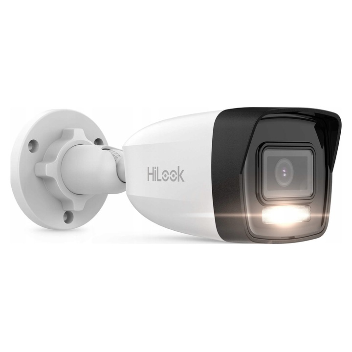 Camera de supraveghere IP 4MPx HiLook, Dual Light, 2.8mm, IP67, cu microfon, 184.1x66x69.1mm