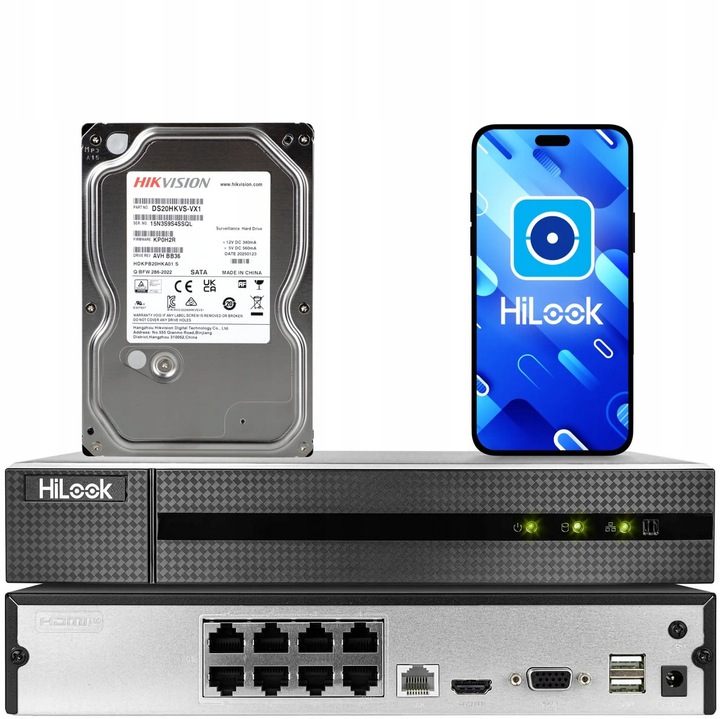 IP рекордер NVR-8CH-4MP/8P, 2TB, 8 канала, PoE, с вграден суич