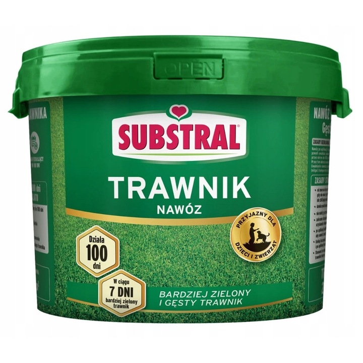 Ingrasamant pentru gazon Substral 100 zile 4,5kg, granulare, eficienta 475m, actiune de lunga durata