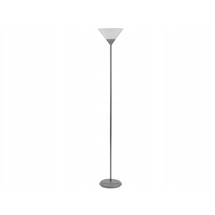 Lampa stand pe podea ADRILUX, 60W, argintie-alba, 176x22,5cm