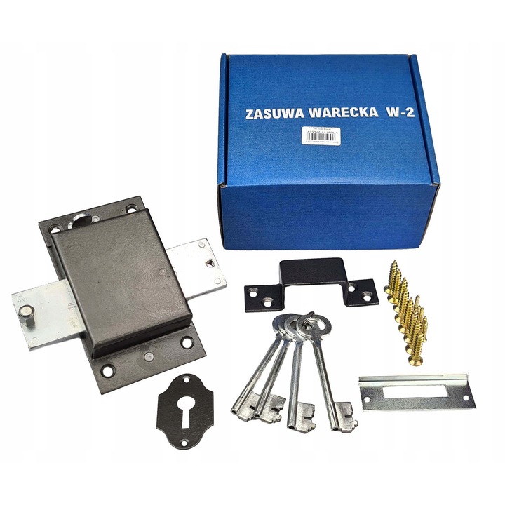 Broasca aplicata, W-2, grafit, 16,3x16,3x8cm, 4 klucze, do drzwi do 43mm
