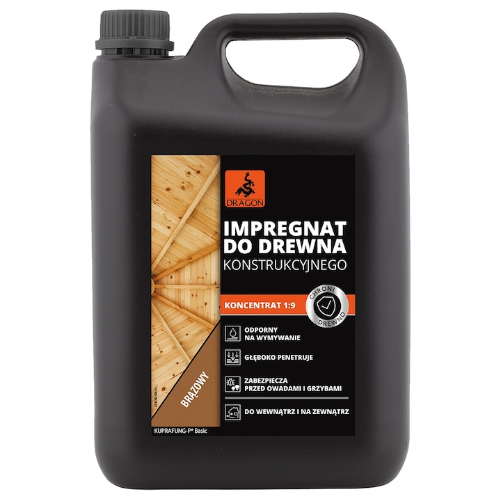 Concentrat impregnare pentru lemn Dragon 5kg, protectie impotriva ciupercilor si insectelor, 8%/15% solutie