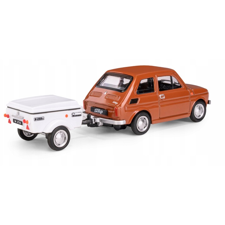 Autómodell szett Daffi N250C + Fiat 126p, 1:43, fém, 3x2,5x12cm, többszínű