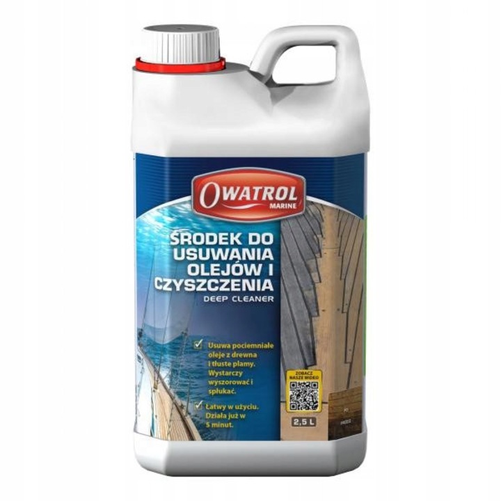 Разтвор за почистване на подове Owatrol Marine Deep Cleaner 1L, биоразградим, за всички видове дърво, 15 минути действие