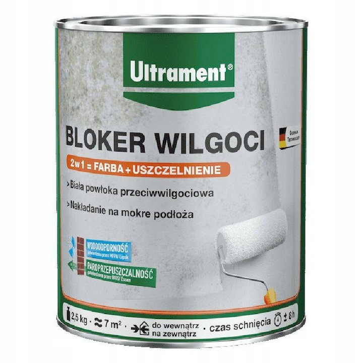 Ultrament, Nedvességzáró, 2,5kg, fehér, vízálló, páraáteresztő