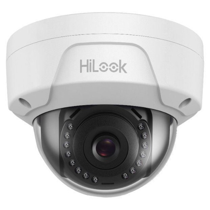 Camera IP HiLook turret 4MP IPCAM-T4-30DL 2.8mm, rezistenta IP67, microfon incorporat