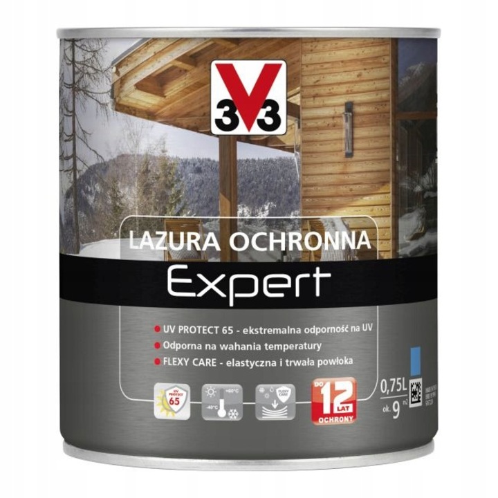 V33 Expert fa lazúr csokoládébarna 0,75l selyemfényű