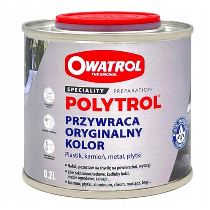 Vopsea regeneratoare Owatrol Polytrol 200ml, pentru plastic, piatra, metal, culoare originala