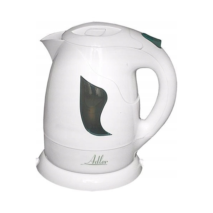 Fierbator electric Adler AD 08, 1,0 L, 850 W, alb, cu filtru si baza rotativa