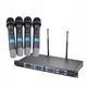 Set microfoane wireless, 4 microfoane, Solidne, nou