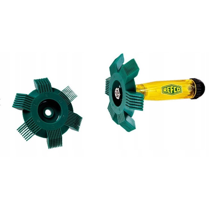 Pieptene plastic pentru indreptarea lamelor de aluminiu in radiatoare, REFCO, set cu varf de rezerva