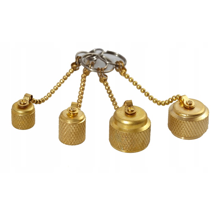 Set capace din alama cu lant pentru pompe de vid 1/2" ACME, 1/4" SAE, 3/8" SAE