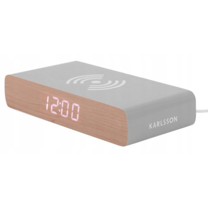 RETRO FLAT dekoratív óra, kígyó, vezeték nélküli töltő, méretek 7,5x16x3cm