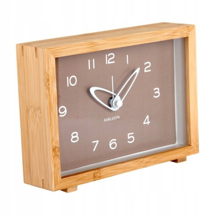 Dekoratív óra, Karlsson, ébresztőóra, barna színű, álló típusú, csendes