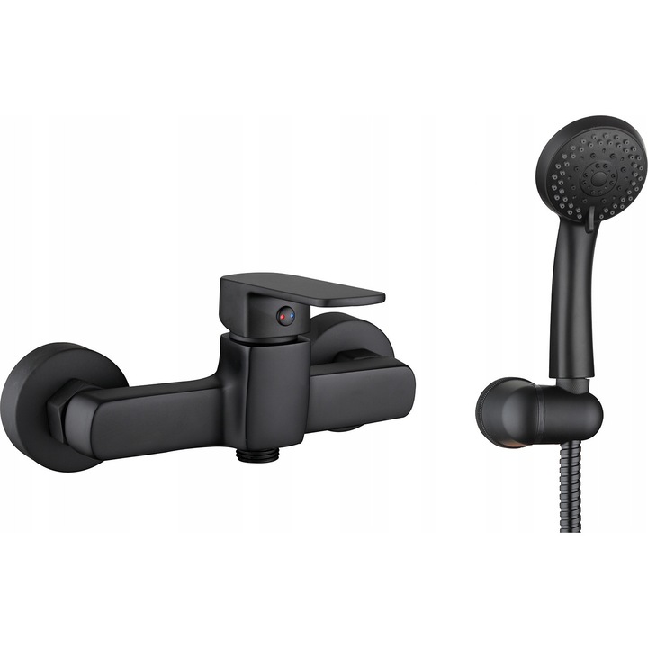 Baterie de dus cu bila DURO OMBRA, negru mat, 0,33 l/s, 10 bar