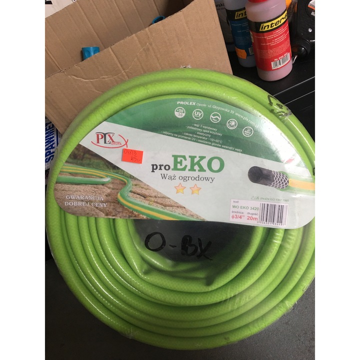 Градински маркуч Prolex 3/4", 20м, UV устойчив, черно-оранжев