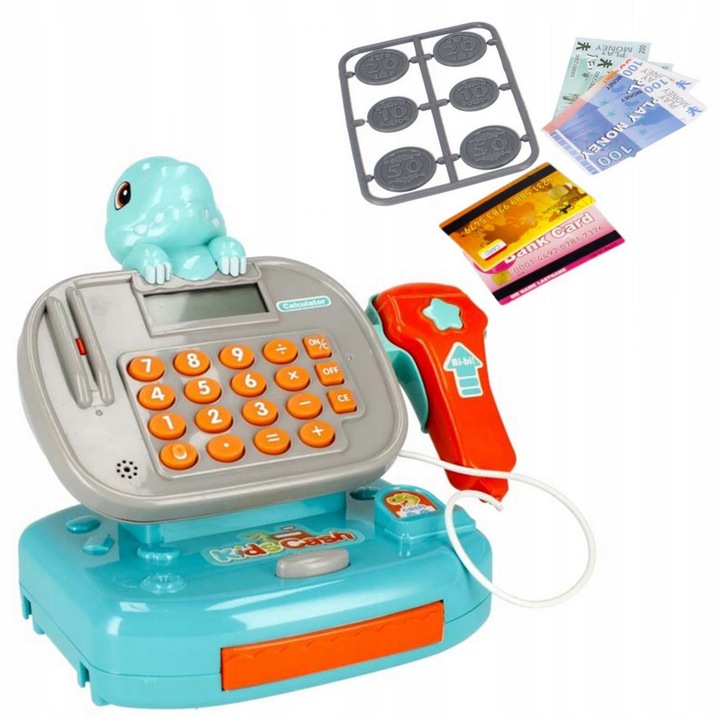 Set joaca supermarket, Woopie, casa de marcat cu scanner si sunete, multicolor, pentru copii de la 3 ani