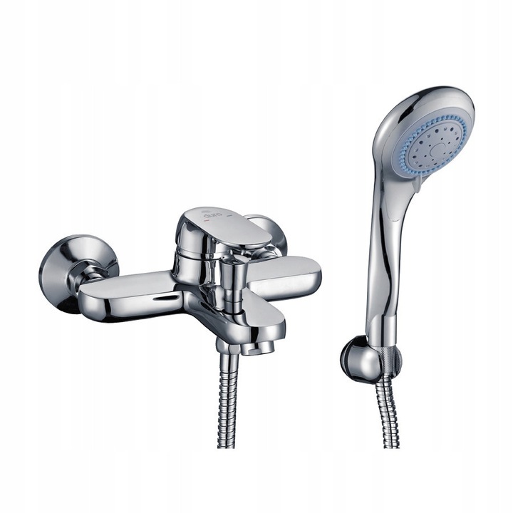 Вана батерия с комплект за душ, Duro Oro, хром, стенен монтаж, едноръкохваткова