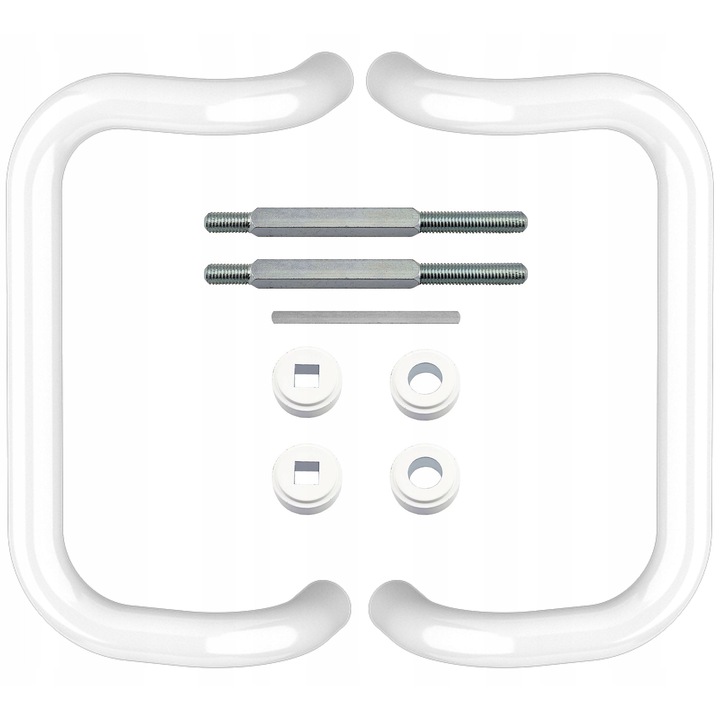 Pochwyt usa Medos set, 300 mm, alb, 30 mm diametru, montaj 60-93 mm