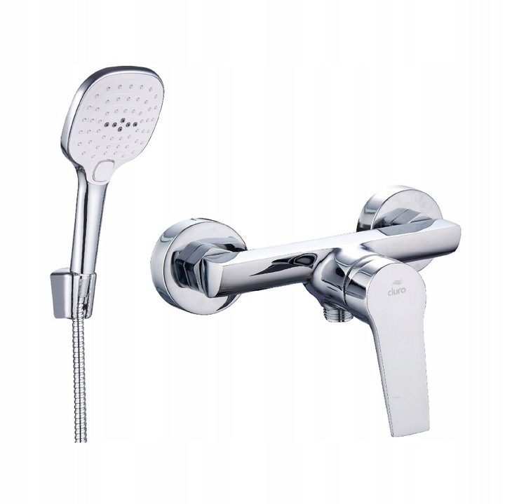 Душ батерия Duro Fresa, сребриста, 150 мм, със система за пестене на вода, модерен дизайн