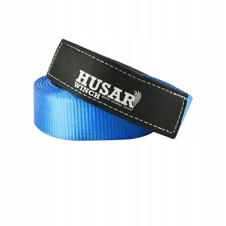 Sistem de tractare Husar Winch, 5m, 16T, 60mm, albastru, pentru teren accidentat