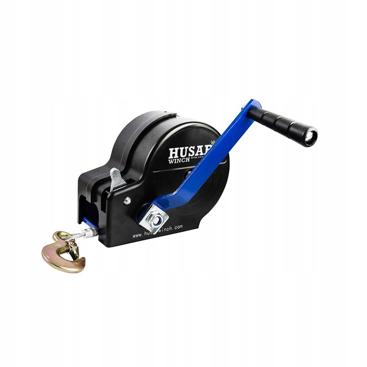Winch manual HUSAR, 1200lbs, 10m, 4,5mm, mobil, pentru ATV, Buggy