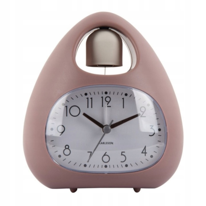 Budzik BLOB BELL rozowy, 8x13,7cm, design modern, mecanism pe baterie