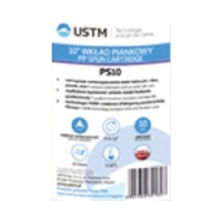 Filtru de apa, UST-M, wklad polipropylenowy 10", 10 microni, set 20 bucati, 2 1/2"