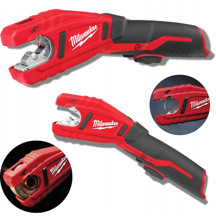 Clei pentru taierea tevilor, Milwaukee, M12 C12PC-0, 12-28mm, 360x80mm, fara acumulator si incarcator