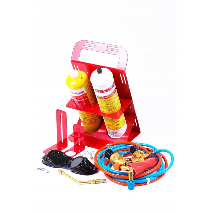 Set de lipit CASTOLIN 3500 Flex, temperatura 3100°C, palnic cu regulatoare integrate, include butelii de oxigen si gaz, accesorii