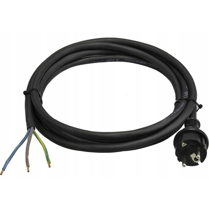 Cabluri electrice F.H. ANA, cablu de conectare 3x2,5mm, 5m, negru, IP44