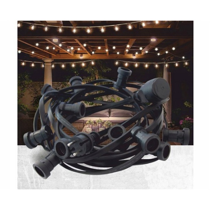 Ghirlanda JONEX 12,5m, neagra, IP44