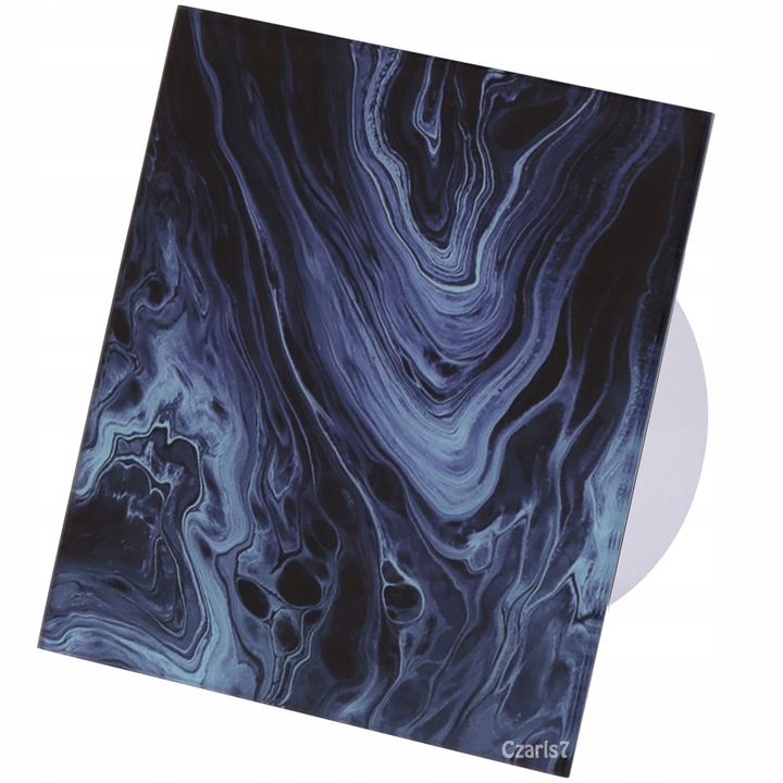 Ventilator de baie cu panou din sticla F.H. ANA, model FH21, timer, 100mm, 15W, 110m3/h