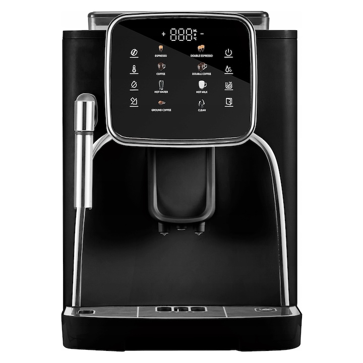 Espressor automat Teesa Aroma 1450W 19 bar, negru, cu rasnita si spumant de lapte, set complet