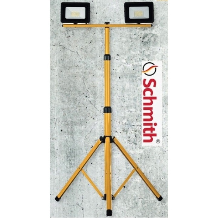 Proiector LED Schmith 2x100W, 2x7200LM, IP65, 6400K, stativ galben