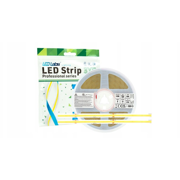 Benza LED, LED Labs, 8W, 720lm, alb cald, 5m